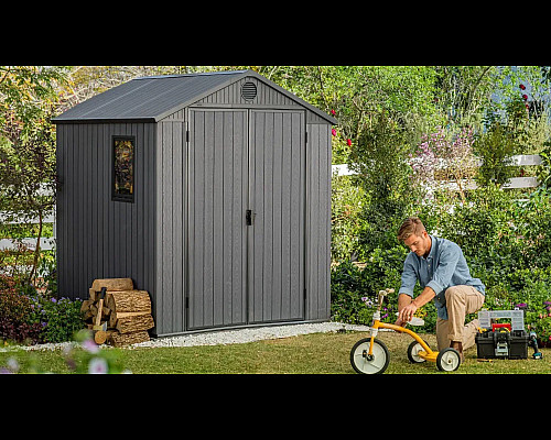 Будиночок садовий Keter Darwin 182 х 190 х 221 см, сірий