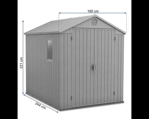 Будиночок садовий Keter Darwin 244 х 190 х 221 см, коричневий