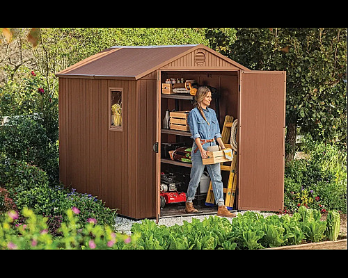 Будиночок садовий Keter Darwin 244 х 190 х 221 см, коричневий