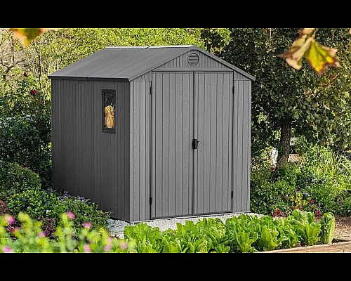 Будиночок садовий Keter Darwin 244 х 190 х 221 см, графіт