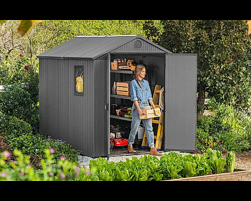 Будиночок садовий Keter Darwin 244 х 190 х 221 см, графіт