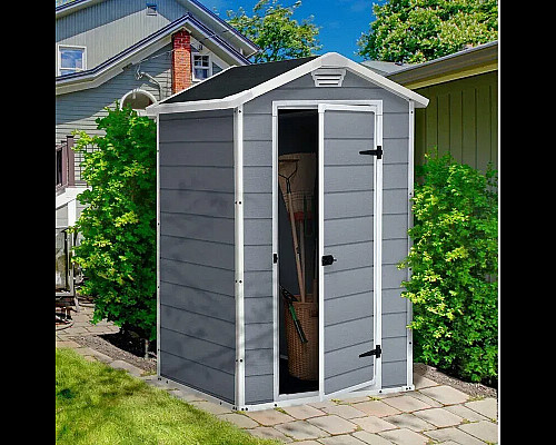 Будиночок садовий Keter MANOR 94 х 128 х 196 см, сірий