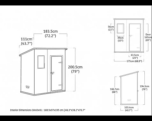 Будиночок садовий Keter MANOR PENT 183 х 111 х 200,5 см, бежевий