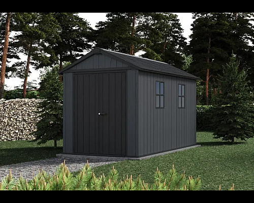 Будиночок садовий Keter Newton Plus 230 х 350 х 246 см, сірий