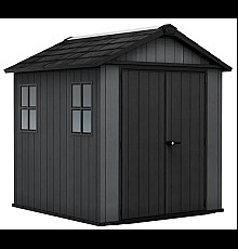 Будиночок садовий Keter Newton Plus 230 х 224 х 246 см, сірий