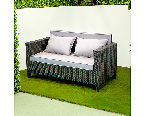 Диван садовий Greengard Класик Дн-003.160 2-місний з подушками, сірий