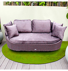 Диван садовий Greengard Корсіка Дн-005.220 2-місний з подушками, фіолетовий