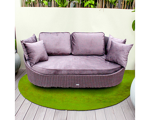 Диван садовий Greengard Корсіка Дн-005.220 2-місний з подушками, фіолетовий