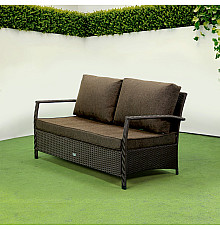 Диван садовий Greengard Крокодил Дн-004.160 2-місний з подушками, коричневий