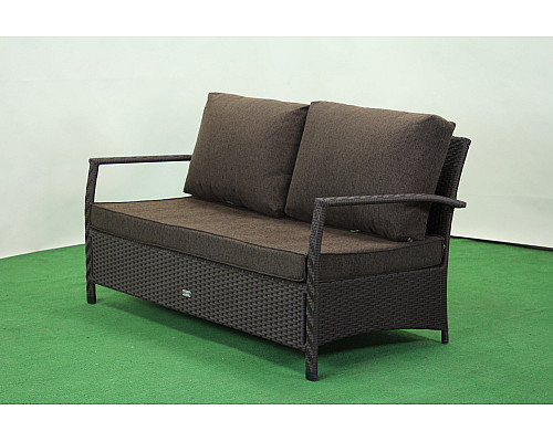 Диван садовий Greengard Крокодил Дн-004.160 2-місний з подушками, коричневий