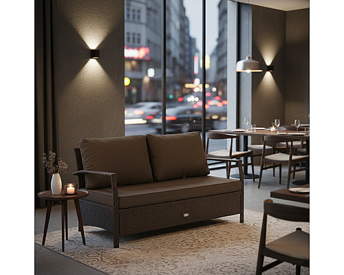 Диван садовий Greengard Крокодил Дн-004.160 2-місний з подушками, коричневий