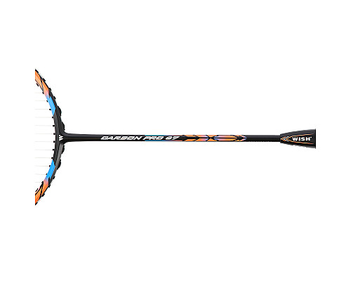 Ракетка для бадмінтону WISH CARBON PRO 67, чорно-оранжева