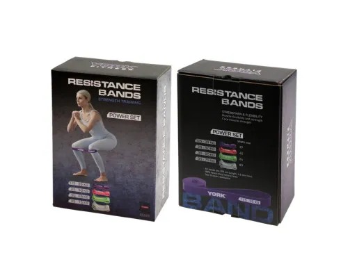 Набір резинок для фітнесу York Fitness 4 шт (17,5 - 65 кг) Набір резинок для фітнесу York Fitness 4 шт (17,5 - 65 кг)