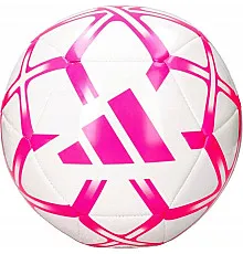 Adidas футбольний м'яч Starlancer Club тренувальний рекреаційний біло-рожевий розмір 5
