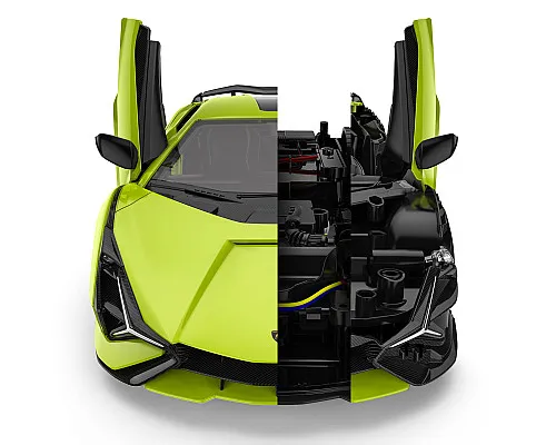 Lamborghini Sian зелений RASTAR модель 1:18 Автомобіль на дистанційному керуванні + пульт 2,4 ГГц + Обвіс 72 шт. + Двері багажника відкриваються Lamborghini Sian зелений RASTAR модель 1:18 Автомобіль на дистанційному керуванні + пульт 2,4 ГГц + Обвіс 72 шт. + Двері багажника відкриваються