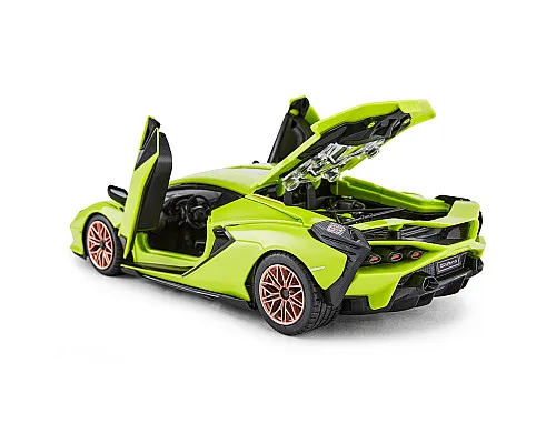Lamborghini Sian зелений RASTAR модель 1:18 Автомобіль на дистанційному керуванні + пульт 2,4 ГГц + Обвіс 72 шт. + Двері багажника відкриваються Lamborghini Sian зелений RASTAR модель 1:18 Автомобіль на дистанційному керуванні + пульт 2,4 ГГц + Обвіс 72 шт. + Двері багажника відкриваються