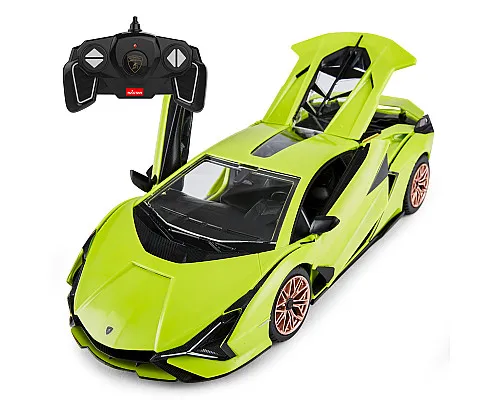 Lamborghini Sian зелений RASTAR модель 1:18 Автомобіль на дистанційному керуванні + пульт 2,4 ГГц + Обвіс 72 шт. + Двері багажника відкриваються Lamborghini Sian зелений RASTAR модель 1:18 Автомобіль на дистанційному керуванні + пульт 2,4 ГГц + Обвіс 72 шт. + Двері багажника відкриваються