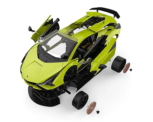 Lamborghini Sian зелений RASTAR модель 1:18 Автомобіль на дистанційному керуванні + пульт 2,4 ГГц + Обвіс 72 шт. + Двері багажника відкриваються Lamborghini Sian зелений RASTAR модель 1:18 Автомобіль на дистанційному керуванні + пульт 2,4 ГГц + Обвіс 72 шт. + Двері багажника відкриваються