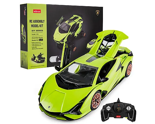Lamborghini Sian зелений RASTAR модель 1:18 Автомобіль на дистанційному керуванні + пульт 2,4 ГГц + Обвіс 72 шт. + Двері багажника відкриваються Lamborghini Sian зелений RASTAR модель 1:18 Автомобіль на дистанційному керуванні + пульт 2,4 ГГц + Обвіс 72 шт. + Двері багажника відкриваються