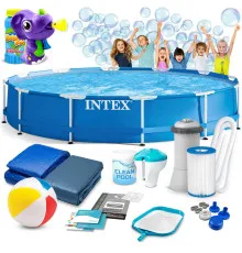 Басейн каркасний 16в1 INTEX 28212, 366 x 76 см + машина для створення бульбашок