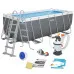 Басейн каркасний прямокутний 10в1 Bestway 56457N, 412 x 201 x 122 см