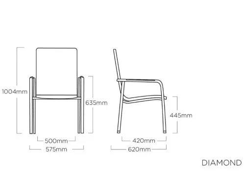 Стілець садовий KETTLER DIAMOND (0103906-0000) Стілець садовий KETTLER DIAMOND (0103906-0000)