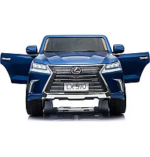 Дитяча акумуляторна машинка Lexus LX570 Синя