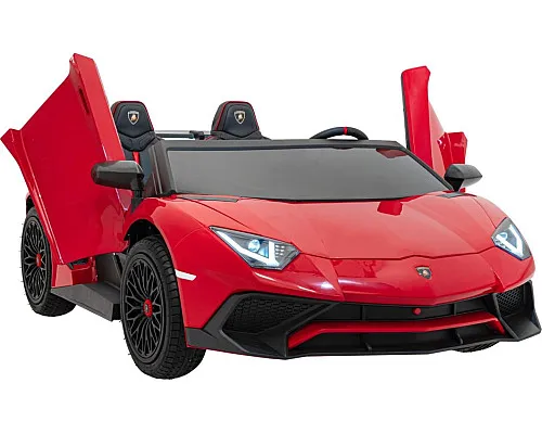 Дитяча акумуляторна машинка Lamborghini Aventador SV Червона Дитяча акумуляторна машинка Lamborghini Aventador SV Червона
