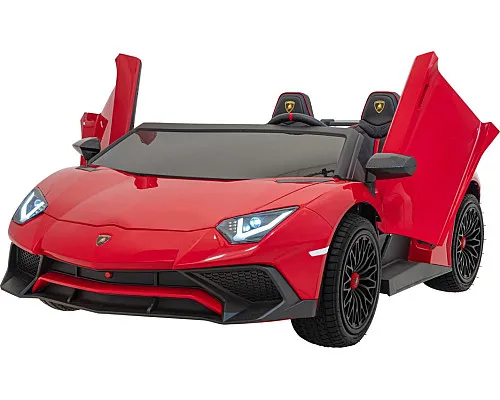 Дитяча акумуляторна машинка Lamborghini Aventador SV Червона Дитяча акумуляторна машинка Lamborghini Aventador SV Червона