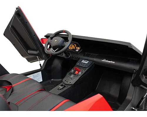 Дитяча акумуляторна машинка Lamborghini Aventador SV Червона Дитяча акумуляторна машинка Lamborghini Aventador SV Червона