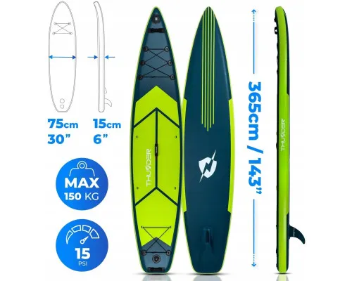 Надувна SUP дошка (Сапборд) THUNDER VISO 365