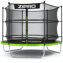 Батут Zipro Jump Pro з внутрішньою сіткою 8 футів 252 см чорно-зелений