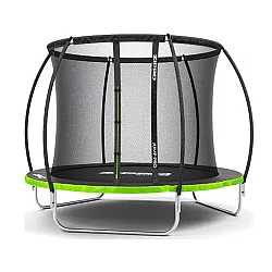 Батут Zipro Jump Pro Premium з внутрішньою сіткою 8 футів 252 см чорно-зелений