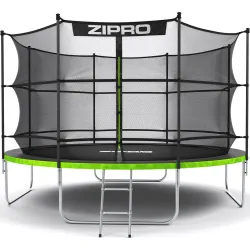 Батут Zipro Jump Pro з внутрішньою сіткою 12 футів 374 см чорно-зелений