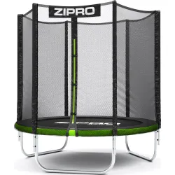 Батут Zipro Jump Pro з зовнішньою сіткою 6 футів 183 см чорно-зелений