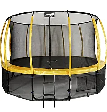 Батут Jumpi Maxy Comfort Plus з внутрішньою сіткою 16 футів 487 см жовтий