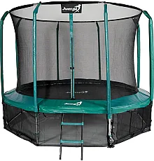 Батут Jumpi Maxy Comfort з внутрішньою сіткою 312 см зелений