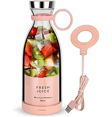 Портативний бездротовий міні блендер для смузі Prime Sport FRESH JUICE - 350 мл, рожевий
