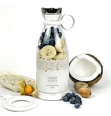 Портативний бездротовий міні блендер для смузі Prime Sport FRESH JUICE 350 мл, білий