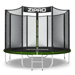 Батут Zipro Jump Pro з зовнішньою сіткою 8 футів 252 см чорно-зелений