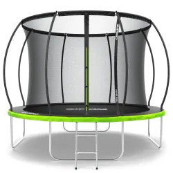 Батут Zipro Jump Pro Premium з внутрішньої сіткою 10 футів 312 см чорно-зелений