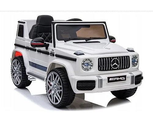 Дитяча акумуляторна машинка Mercedes AMG G63. Біла