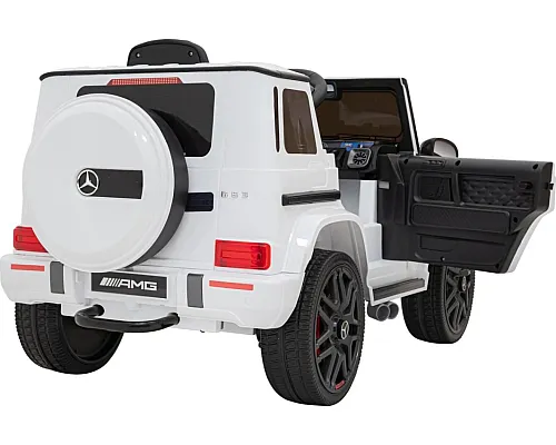 Дитяча акумуляторна машинка Mercedes AMG G63. Біла