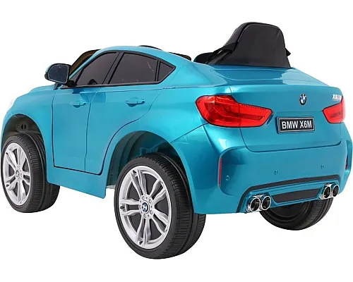 Дитяча акумуляторна машинка  BMW X6M Синя