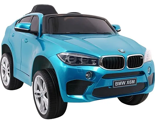 Дитяча акумуляторна машинка  BMW X6M Синя