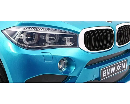 Дитяча акумуляторна машинка  BMW X6M Синя