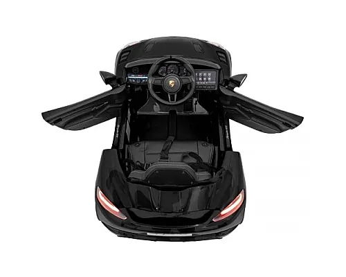 Дитяча акумуляторна машинка Porsche 718 фарбована Чорна